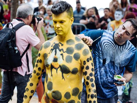 body paint nude in public|See stunning photos from NYC Bodypainting Day .